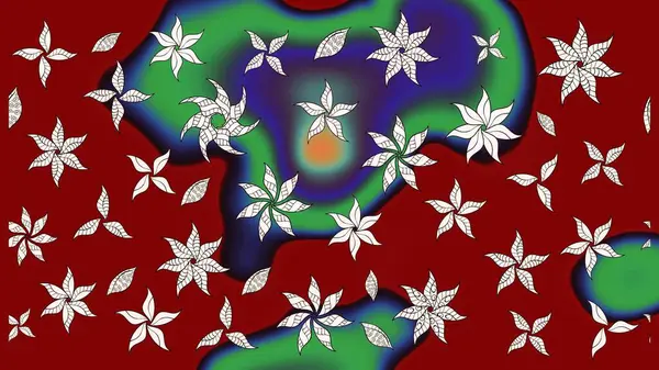 Renkli Yaz Temalı eskiz kalıbı. Güzel kumaş deseni. Güzel eskiz şekli. Raster çiçekli arka plan. Düz Çiçek Elementleri Tasarımı. Yazdır.