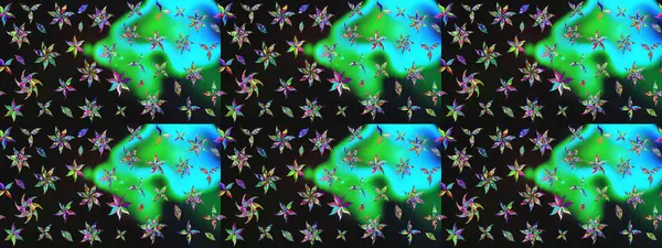 Robot resim. Moda baskıları için zarif bir şablon. Küçük renkli çiçekler. Küçük çiçekte güzel bir desen. Çiçekli bahar çiçekleri. Motley illüstrasyonu.