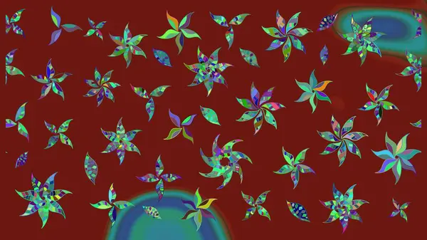 Güzel kumaş deseni. Düz Çiçek Elementleri Tasarımı. Karalama çiçeği. Renkli Bahar Teması eskiz kalıbı. Zentangle soyut çiçekleri. Raster illüstrasyonu.