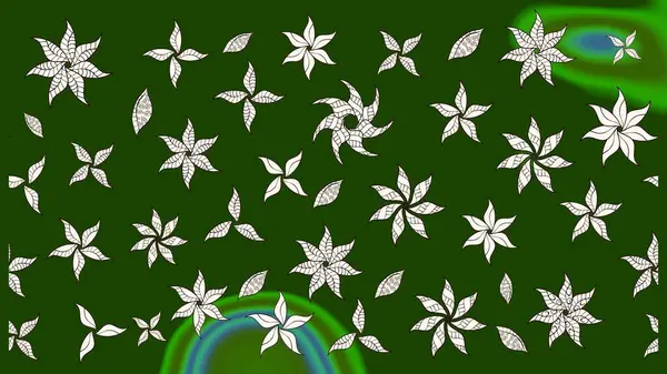 Raster illüstrasyonu. Küçük bir çiçekte eskiz deseni. Güzel kumaş deseni. Güzel çiçek arkaplanı..