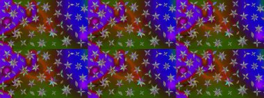 Yumuşak, yaz çiçekli arka plan. Çiçekli karalama şeklinde Raster çiçek deseni. Kahverengi renkte çiçekler.