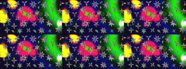 Gri renkli çiçekler. Çizim çiçek deseni duvar kâğıdı olarak kullanılabilir. Raster illüstrasyonu.