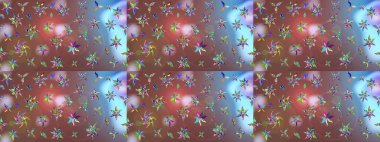 Parmak izi, kumaş, duvar kâğıdı, tekstil için raster dokusu. Nakış desenli çiçek deseni. Renkli grunge soyut arkaplanı colokahverengi çiçeklerle zenginleştirir.