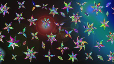 Raster illüstrasyonu. Güzel kumaş deseni. Gri renklerde. Raster illüstrasyonunda çiçek deseni çizimi.