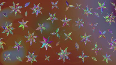 Raster deseni. Çiçek arkaplan. Çiçek kompozisyonu. Küçük çiçekte güzel bir desen var. Doğa. - Kahverengi çiçekler. Çiçek kolajı.