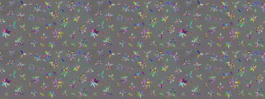 Elle boyanmış suluboya resim çizimleri, çiçekler ve bitkiler. Gri renkli çiçekler.