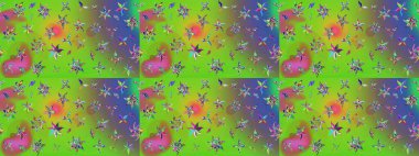 Zarif, parlak ve yeşil çiçek desenli bir taslak. Sabıka fotoğraflarında, bebek kıyafetlerinde, duvar kâğıtlarında, paket kutularında falan kullanılabilir. Raster..