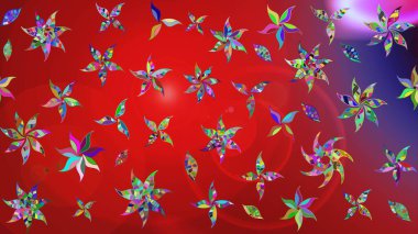 Küçük bir çiçekte eskiz deseni. Güzel kumaş deseni. Raster illüstrasyonu. Güzel çiçek arkaplanı..