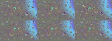 Renkli Bahar Teması eskiz kalıbı. Raster güzel kumaş deseni çiziyor. Düz Çiçek Elementleri Tasarımı. Çiçek deseni.