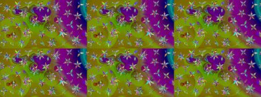 Raster illüstrasyonu. Çiçekler, dallar, bitkiler ve çiçekler. El çizimi. Güzel kumaş deseni.