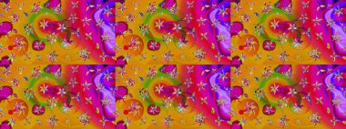 Şirin, zarif çiçekler Raster illüstrasyonu. Tekstil için figür. Davetiye ve kartpostal tasarımı için dekoratif çiçek unsurları. Yapraklı çizim şekli. Poster veya kapak için arkaplan.