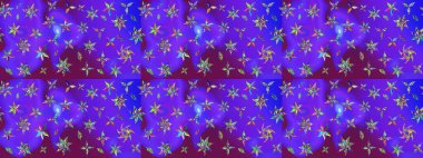 Renkli Bahar Teması eskiz kalıbı. Düz Çiçek Elementleri Tasarımı. Mor renkli çiçekler. Sevimli çiçek raster deseni.