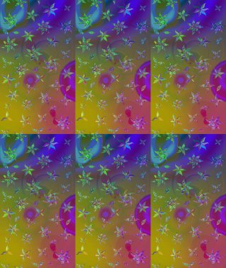 Modern stil dokusu. Çiçek desenli raster, yeşil çizgi grafik deseni soyut raster arkaplan.