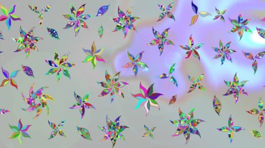 Bahar çiçekleriyle güzel bir çiçek deseni çizmişsin. Raster illüstrasyonu. Güzel kumaş deseni.