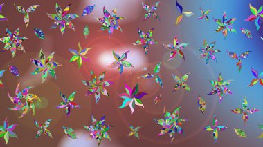 Raster çiçek desenleri çiziyor. Vadinin çiçekleri kahverengi renklerde.