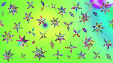 Oldukça eski bir besin torbası deseni, küçük yeşil renkte, çiçekler. Millefleur 'lar. Tekstil, kumaş, kapaklar, duvar kağıtları, baskı, paket, koleksiyon defteri, örgü, dekupaj için çiçek arkaplanı..