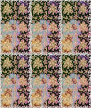 Klasik klasik klasik arka plan. Klasik Raster Gri ve Altın desenli çizim. Geleneksel oryantasyon süsü.