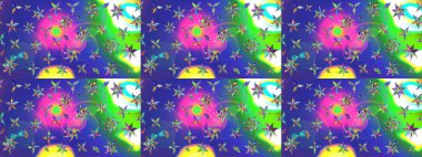 Düz Çiçek Elementleri Tasarımı. Çiçekli çizim şekli. Mavi renkli çiçekler. Renkli Bahar Teması çizim şablonu.