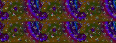 Eski usul. Kumaş, tekstil, duvar kağıdı baskısı için. Miles Fleur, süslü püslü bir süs. Eskiz geçmişi. Tomurcukları papatya çiçekleri olan sevimli bir çiçek deseni. Raster illüstrasyonu.