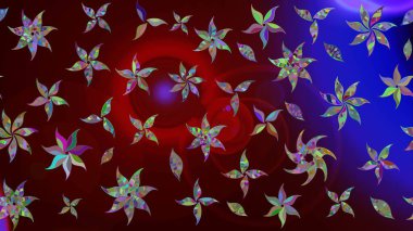 Raster. Eskiz geçmişi. Kumaş, tekstil, duvar kağıdı baskısı için. Eski usul. Tomurcukları çiçek olan sevimli bir çiçek deseni. Raster illüstrasyonu.