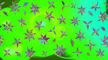 Düz Çiçek Elementleri Tasarımı. Raster illüstrasyonundaki çiçek desenli çizim. Renkli Bahar Teması eskiz kalıbı. Güzel kumaş deseni.