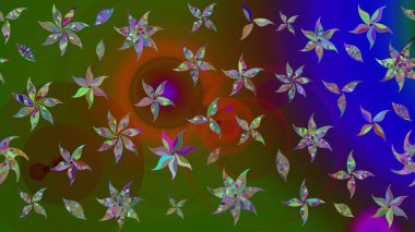 Elle çizilmiş sonbahar çiçeği deseni. Tekstil ve kapak tasarımı için mükemmel. Doodle tarzı. Yeşil renkli çiçekler. Renkli yeşil çizim deseni.