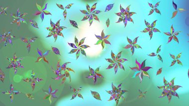 Süslü kumaş deseni. Raster deseni. Çiçekli çiçek deseni, suluboya..