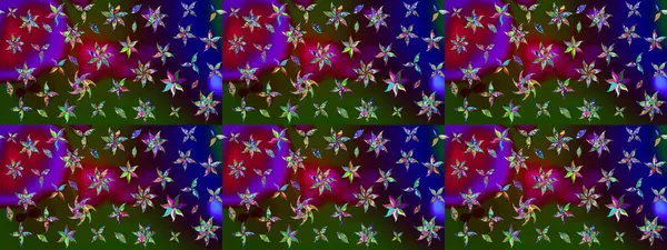 Raster - stok. Yeşil çiçekli eskiz deseni, suluboya çiçek deseni, sevimli çiçek, duvar kağıdı, kart veya kumaş için fayanslı.