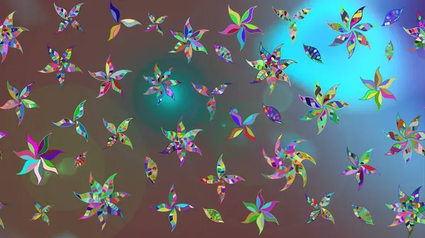 Kahverengi renkli çiçekler. Raster güzel bir çiçek deseni çizmiş. Tatil havası. Bahar mevsimi. Nazik romantik baskı.