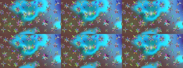 Raster illüstrasyonu. Güzel kumaş deseni. Bahar çiçekli güzel bir çiçek deseni..