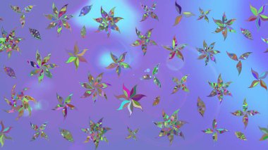 Düz Çiçek Elementleri Tasarımı. Modaya uygun kumaş deseni. Sevimli çiçek raster deseni. Renkli Yaz Teması çizim şablonu.