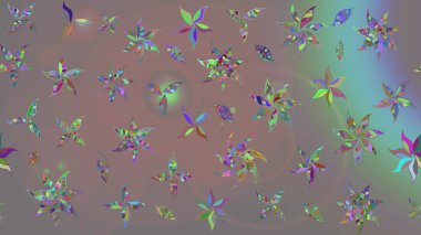 Raster illüstrasyonu. Şatafatlı bahar bahçesi dokusu. Çiçek deseni. Çiçek çizimi arkaplanı.