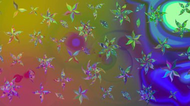 Raster illüstrasyonu. Bahar çiçekleriyle güzel bir çiçek deseni çizmişsin. Güzel kumaş deseni.