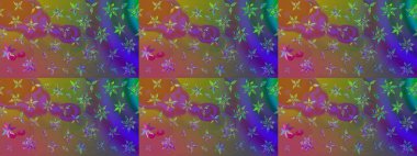 Raster illüstrasyonu. Çiçek süslemeli çizim deseni. Kahverengi renkte çiçekler.