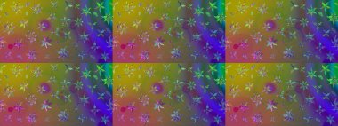 Arkaplan dokusu, duvar kağıdı, yeşil renkli çiçek teması. Kabile sanatı boho baskısı, klasik çiçek arkaplanı. Soyut etnik raster çizim kalıbı.