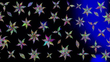 Siyah renkli çiçekler. Yumuşak, yaz çiçekli arka plan. Raster çiçek desenli ve çiçekli..