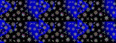 Düz Çiçek Elementleri Tasarımı. Renkli Bahar Teması eskiz kalıbı. Raster..