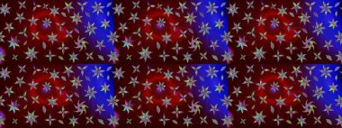 Kahverengi renklerde bahar çiçekleri. Raster illüstrasyonu. Raster deseni. Patlayan çiçekler soyut yerleştirilmiş.