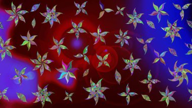 Eskiz geçmişi. Raster. Kumaş, tekstil, duvar kağıdı baskısı için. Tomurcukları çiçek olan sevimli bir çiçek deseni. Eski usul. Raster illüstrasyonu.