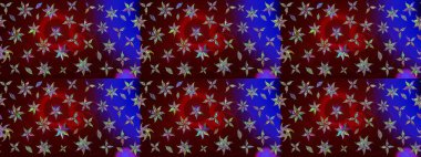 Robot resim. Küçük çiçekteki sevimli çiçek deseni. Raster illüstrasyonu.