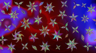 Hoş bir çiçek geçmişi var. Güzel kumaş deseni. Küçük bir çiçekte eskiz deseni. Raster illüstrasyonu.