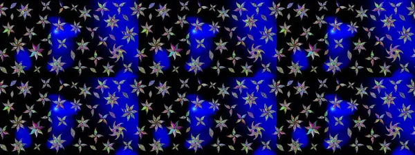 Tropik çiçekler. Siyah renkli çiçekler. Gömlek çizimi Arkaplan Deseni.