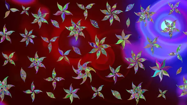 Kahverengi renkli Asya tekstili. Suluboya çiçekli çiçek deseni. Raster illüstrasyonu.