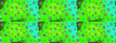 Halk tarzı. Parlak renkli çiçekli ve yeşil yapraklı harika bir çiçek deseni. Modern çiçek arkaplanı. Moda baskıları için zarif bir şablon.