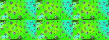 Yeşil renkli çiçekler. Çiçekli çiçek deseni, suluboya. Raster illüstrasyonu. Renkli Bahar Teması eskiz kalıbı. Düz Çiçek Elementleri Tasarımı.