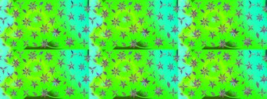 Yeşil renklerde. Raster illüstrasyonu. Küçük çiçekteki sevimli çiçek deseni. Raster deseni. Soyut çiçek çizim kalıbı arkaplanı.