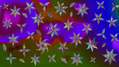 Sevgililer günü ve tebrik kartı konsepti için şık bir davetiye. Manzaralı çiçek deseni. Çiçek kompozisyonu, el boyası, hassas şablon. Üst manzara, yumuşak yeşil renk biçimi.