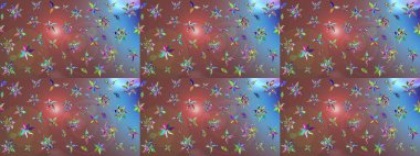 Tekstil, kumaş, kapaklar, duvar kağıtları, baskı, naylon, koleksiyon defteri, örgü, dekupaj için güzel bir eskiz. Küçük kahverengi çiçeklerdeki oldukça eski bir besin torbası deseni.