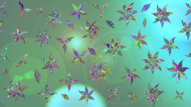 Çiçekli yaz çiçekleri. Motley illüstrasyonu. Robot resim. Küçük renkli çiçekler. Moda baskıları için zarif bir şablon. Küçük çiçekte şirin desenler.