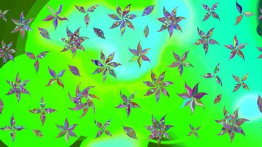 Sabıka fotoğraflarında, bebek kıyafetlerinde, duvar kâğıtlarında, paket kutularında falan kullanılabilir. Zarif, parlak ve yeşil çiçek desenli bir taslak. Raster..